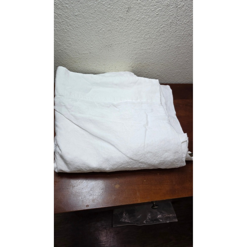 Passport to India White Linen Twin Flat Bedding Cotton Lined Boho Lightweight